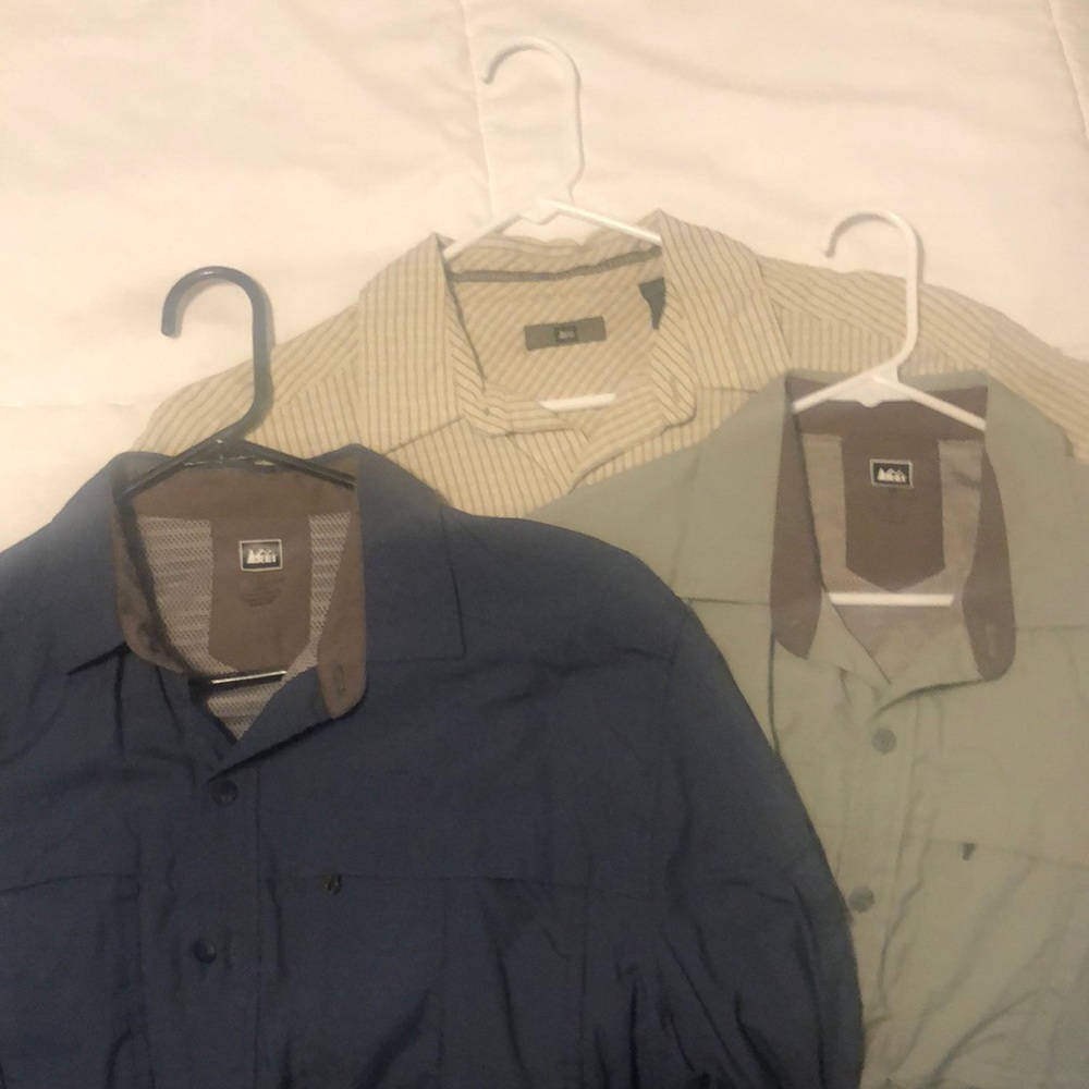 Lot 3 REI outdoor / hiking camping fishing shirts